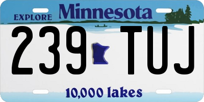 MN license plate 239TUJ