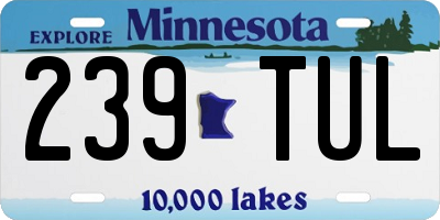 MN license plate 239TUL