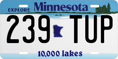 MN license plate 239TUP