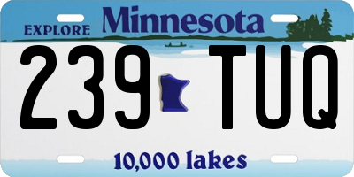 MN license plate 239TUQ