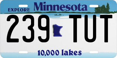 MN license plate 239TUT