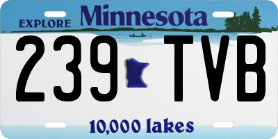 MN license plate 239TVB