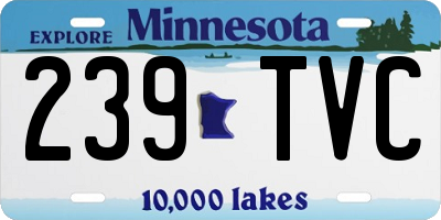 MN license plate 239TVC