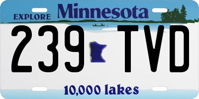MN license plate 239TVD