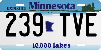 MN license plate 239TVE