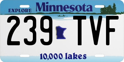 MN license plate 239TVF