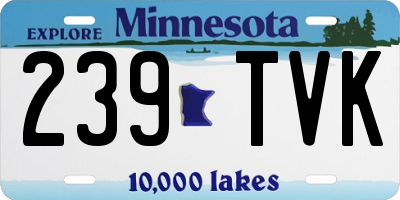 MN license plate 239TVK