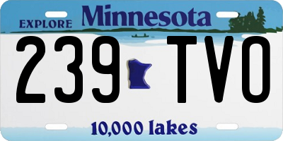 MN license plate 239TVO