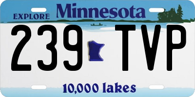 MN license plate 239TVP