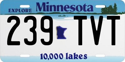 MN license plate 239TVT