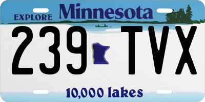 MN license plate 239TVX