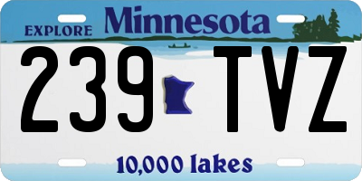 MN license plate 239TVZ