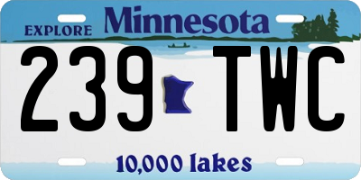 MN license plate 239TWC