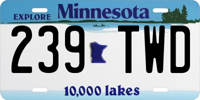 MN license plate 239TWD