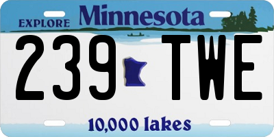 MN license plate 239TWE