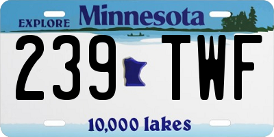 MN license plate 239TWF