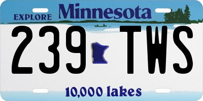 MN license plate 239TWS