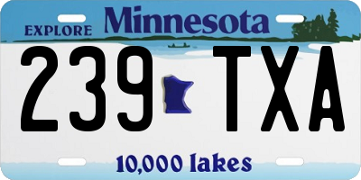 MN license plate 239TXA