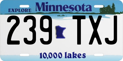 MN license plate 239TXJ