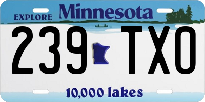 MN license plate 239TXO