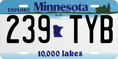 MN license plate 239TYB