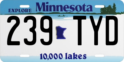 MN license plate 239TYD