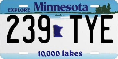 MN license plate 239TYE