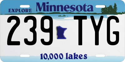 MN license plate 239TYG