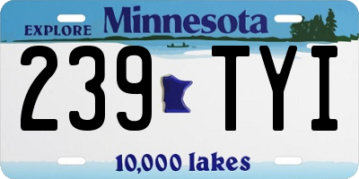 MN license plate 239TYI