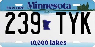 MN license plate 239TYK