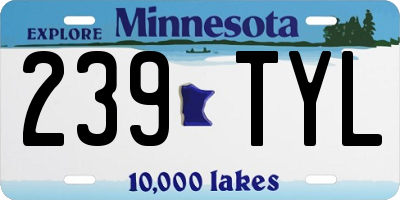 MN license plate 239TYL