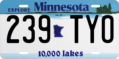 MN license plate 239TYO