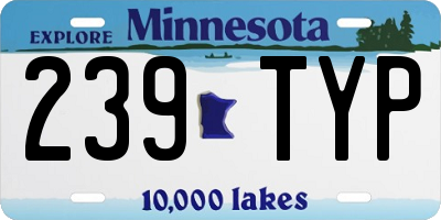 MN license plate 239TYP