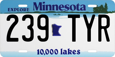 MN license plate 239TYR