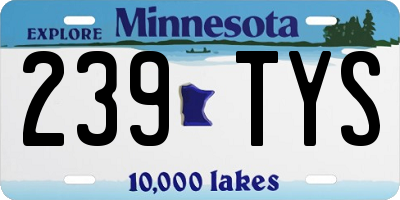 MN license plate 239TYS