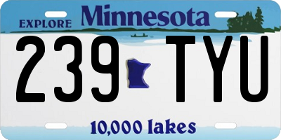 MN license plate 239TYU
