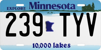 MN license plate 239TYV