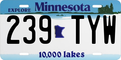 MN license plate 239TYW