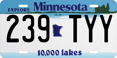 MN license plate 239TYY