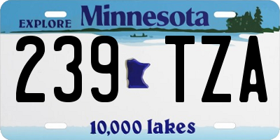MN license plate 239TZA