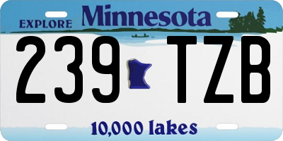 MN license plate 239TZB