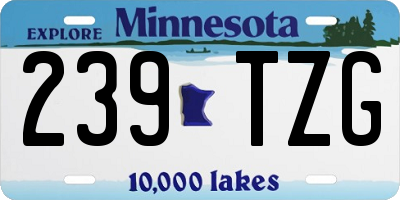 MN license plate 239TZG