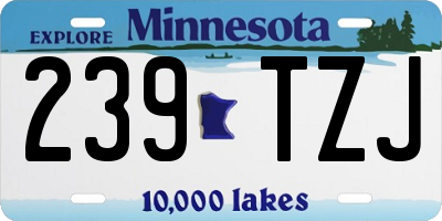 MN license plate 239TZJ