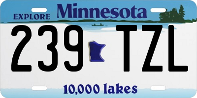 MN license plate 239TZL