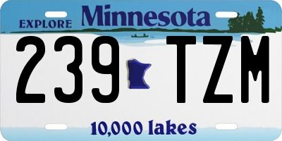 MN license plate 239TZM