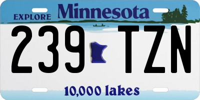 MN license plate 239TZN