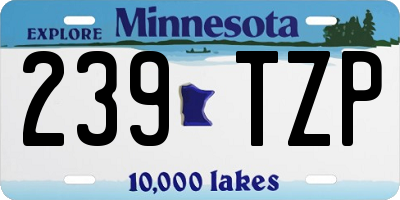 MN license plate 239TZP