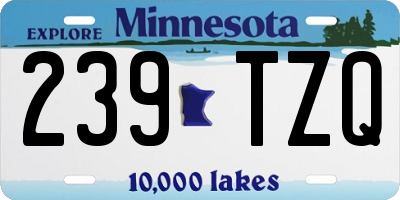 MN license plate 239TZQ