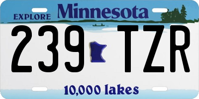 MN license plate 239TZR