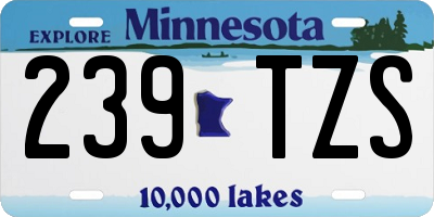 MN license plate 239TZS